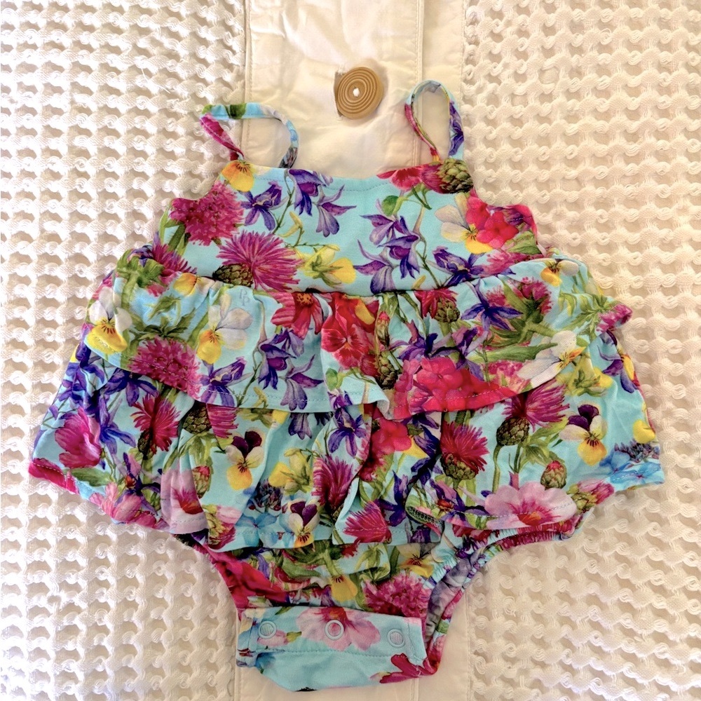 Posh Peanut Ruffled Bubble Romper